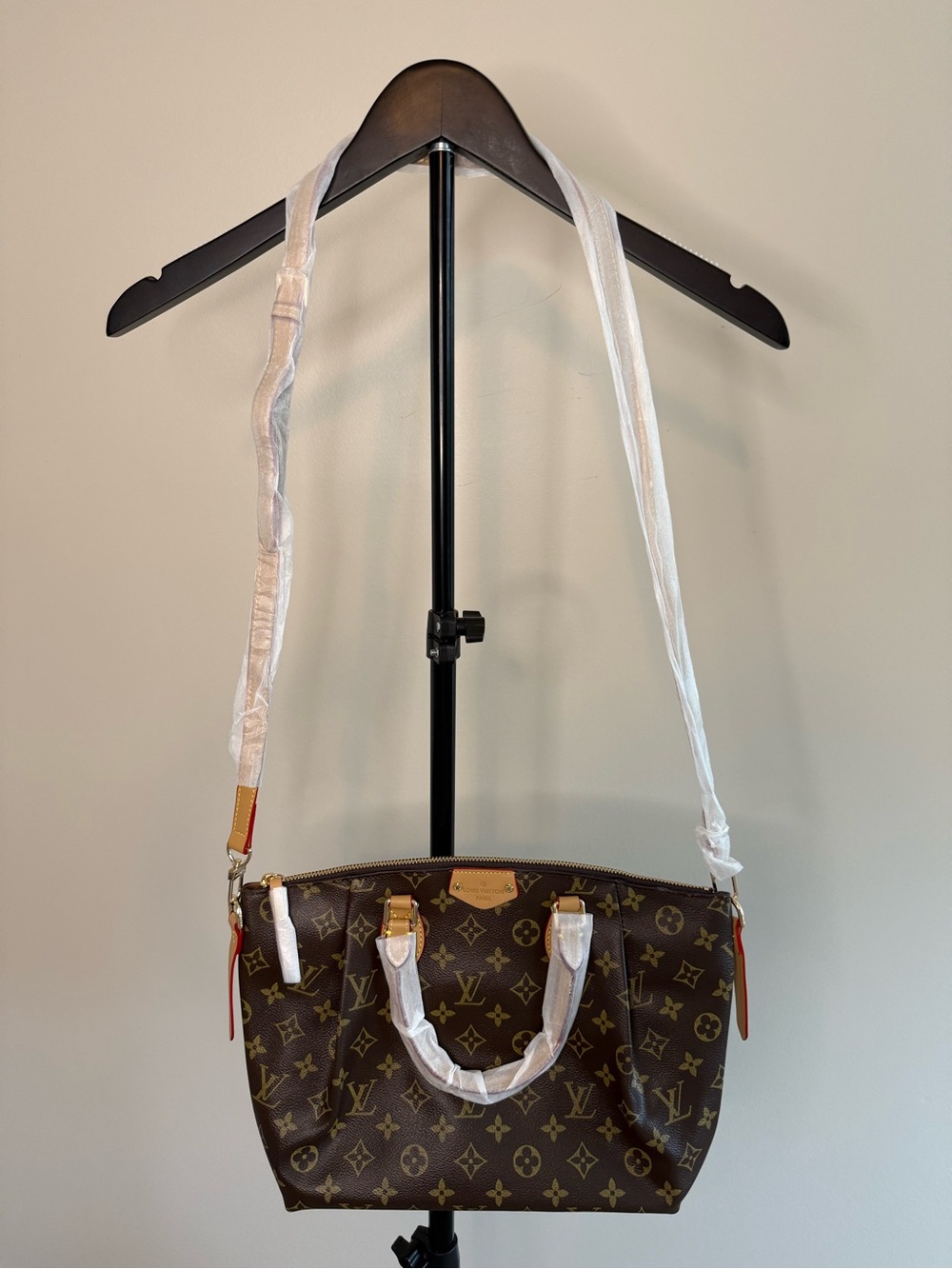 Brown Monogram Canvas Handbag Turenne Style - Picture 6 of 8